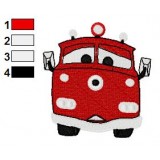 Red Firetruck Disney Cars Embroidery Design